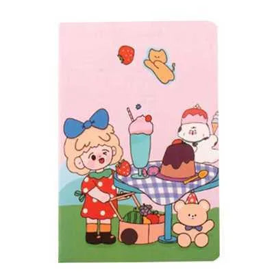 Cartoon A5 notebook with 30 sheets featuring cute bear design, measuring 148 x 210 mm