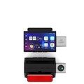 Black Paste 4G front and rear tachograph dash camera with touch screen.