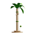 Vertical cat climbing frame with hemp rope posts and a canna-coloured chamfered grab column.