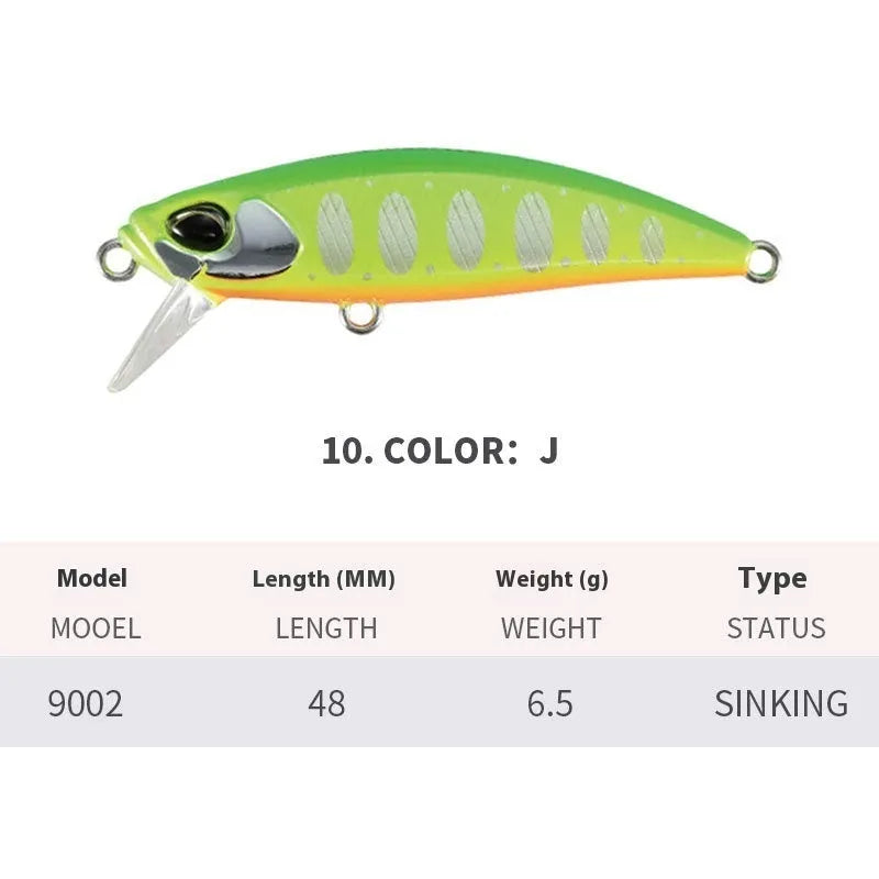 Japanese submerged mino fishing lure 48mm length soft plastic bait for mandarin fish snakehead