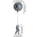 Grey resin alien tree pendant garden decoration with carved pastoral styling