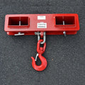 MK forklift lifting hook with rotatable drum and safety lock, iron construction for 25 tonne capacity.