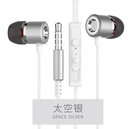 Fanbiya S1 metal in-ear headphones with ear hook design and microphone on cable