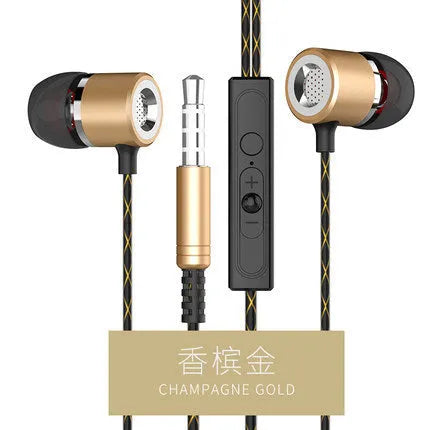 Fanbiya S1 metal in-ear headphones with ear hook design and microphone on cable