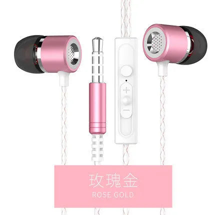 Fanbiya S1 metal in-ear headphones with ear hook design and microphone on cable