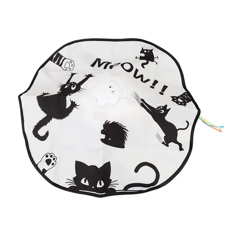 Plastic cat self-hi relief toy in picture colour with dimensions 19.8cm by 11.5cm by 19.5cm