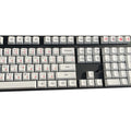 Set of PBT keyboard keycaps with Japanese, Russian, and Korean thermal sublimation legends, showing a five-sided spacebar.