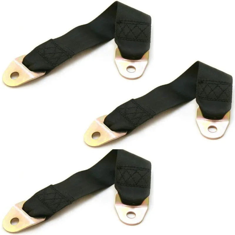 Polyester door latch and stop fixing belt with screws and nuts for universal door security.