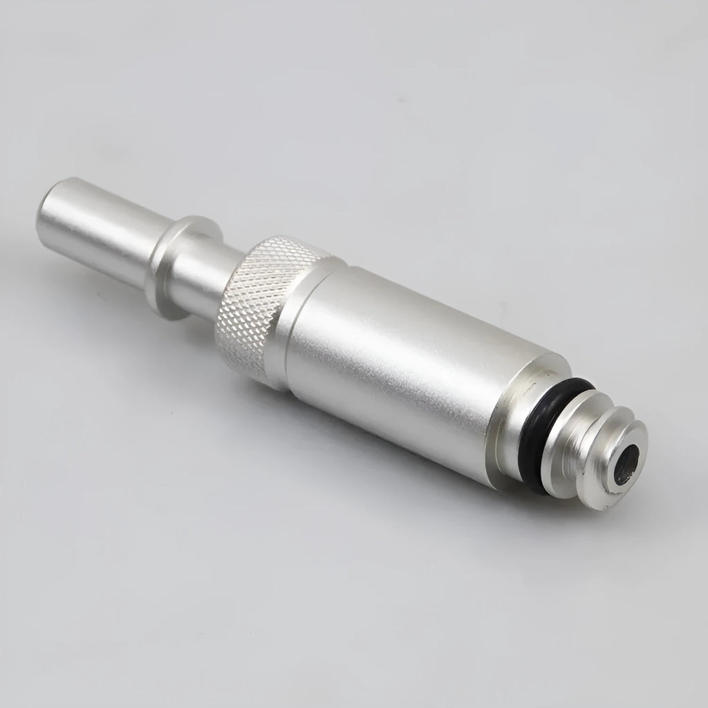 Silver metal transmission refueling joint adapter for 0CK 0B5 MTF gearboxes with VAS6262-9 compatibility