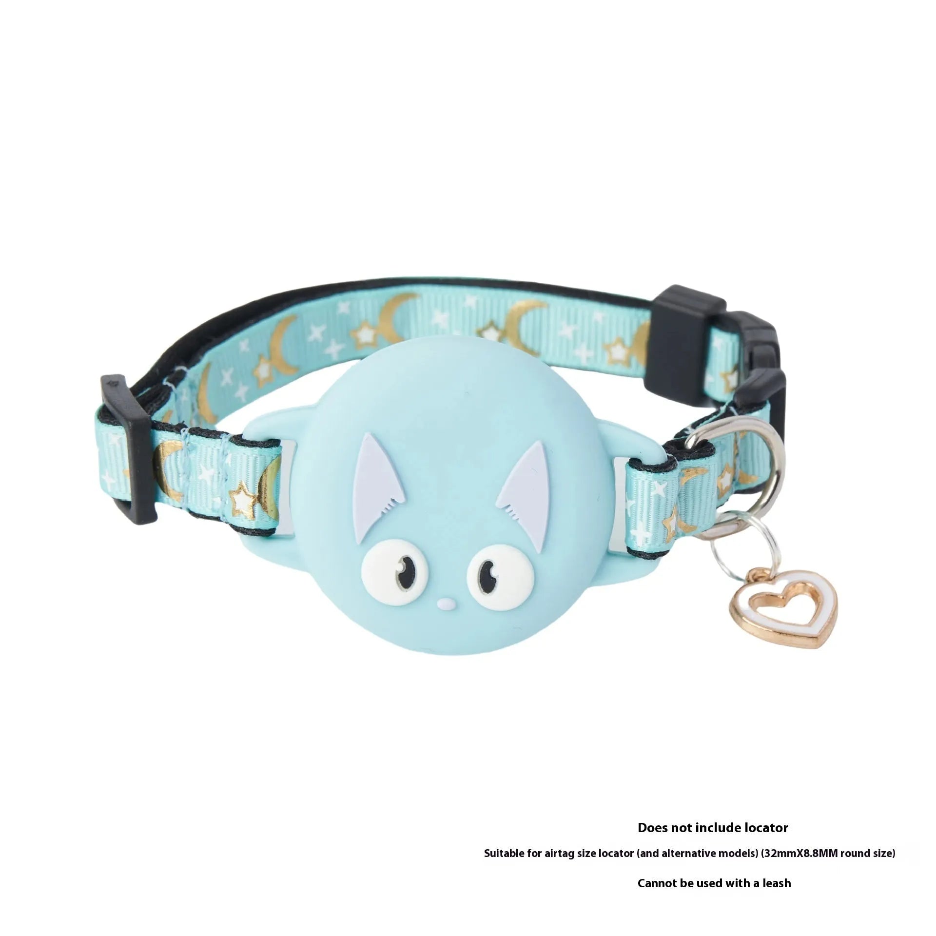 Adjustable plastic cat collar with a built-in case for an Apple AirTag, shown in pink.