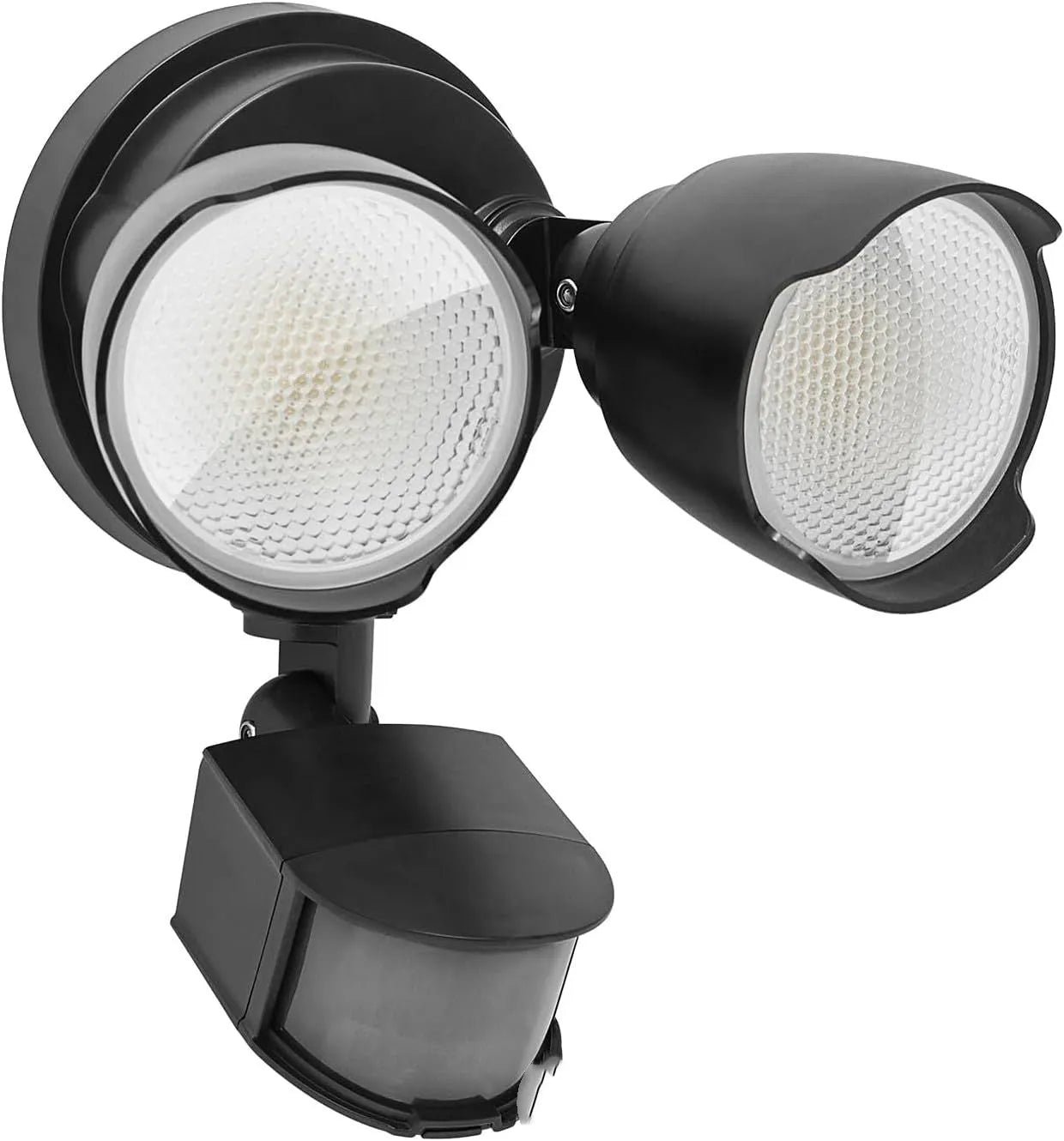 White or black LED motion sensor flood light with infrared sensor for outdoor security