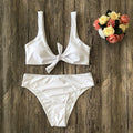 Polyester bikini set with bra and briefs in five colour options