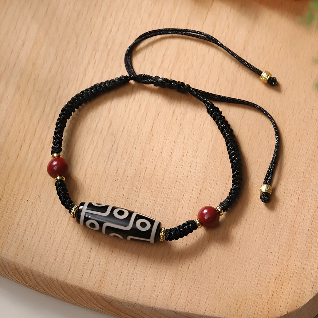 Tibetan agate Dzi bead shrinkable bracelet men's original design with natural stone