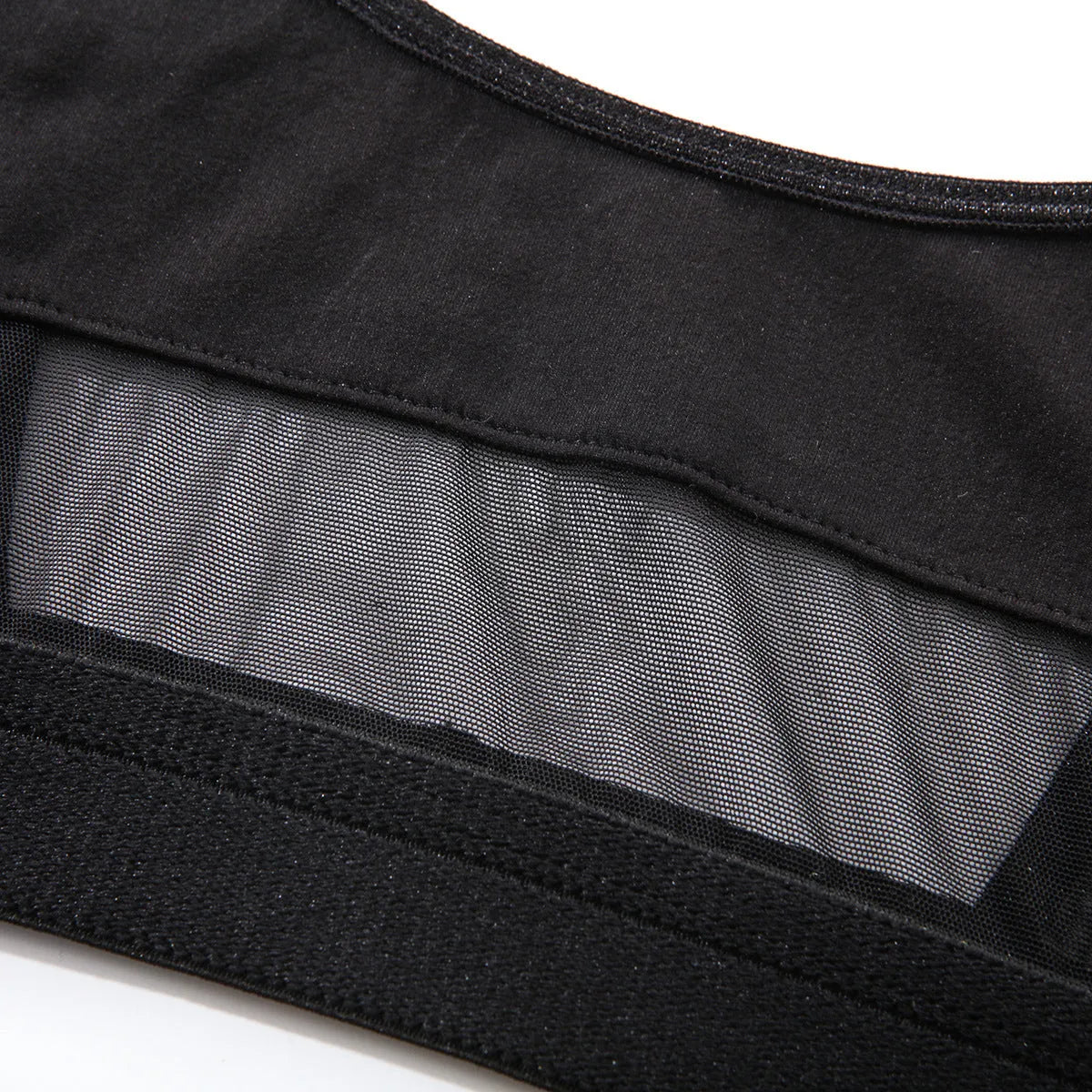 Women's black bra and panty set with full cup coverage and fixed double shoulder straps