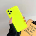 Transparent fluorescent TPU phone case in orange for iPhone 15 Pro Max showing slim back cover design