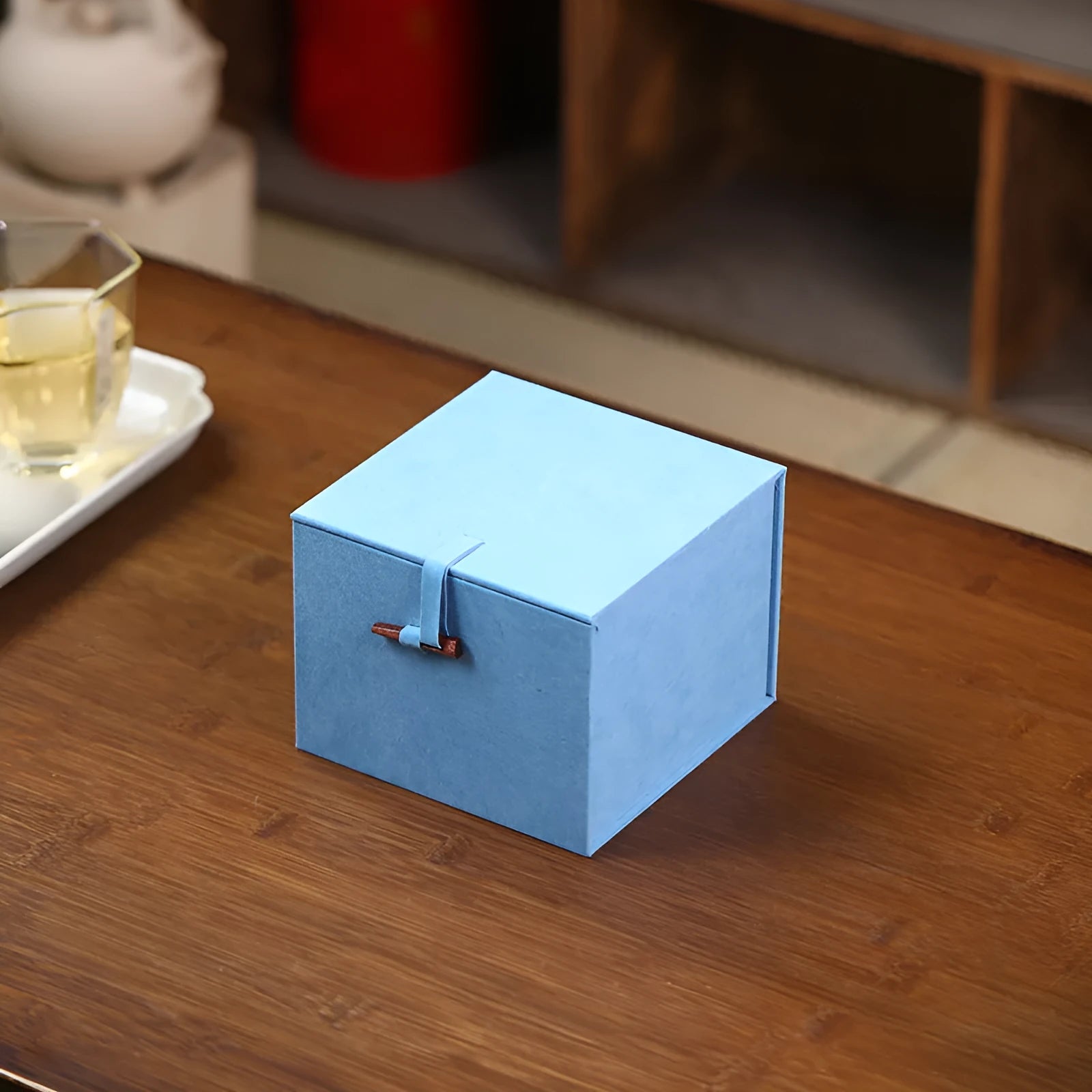 Gray flannel gift box with retro gilding craft finish, three sizes available, from Yixing