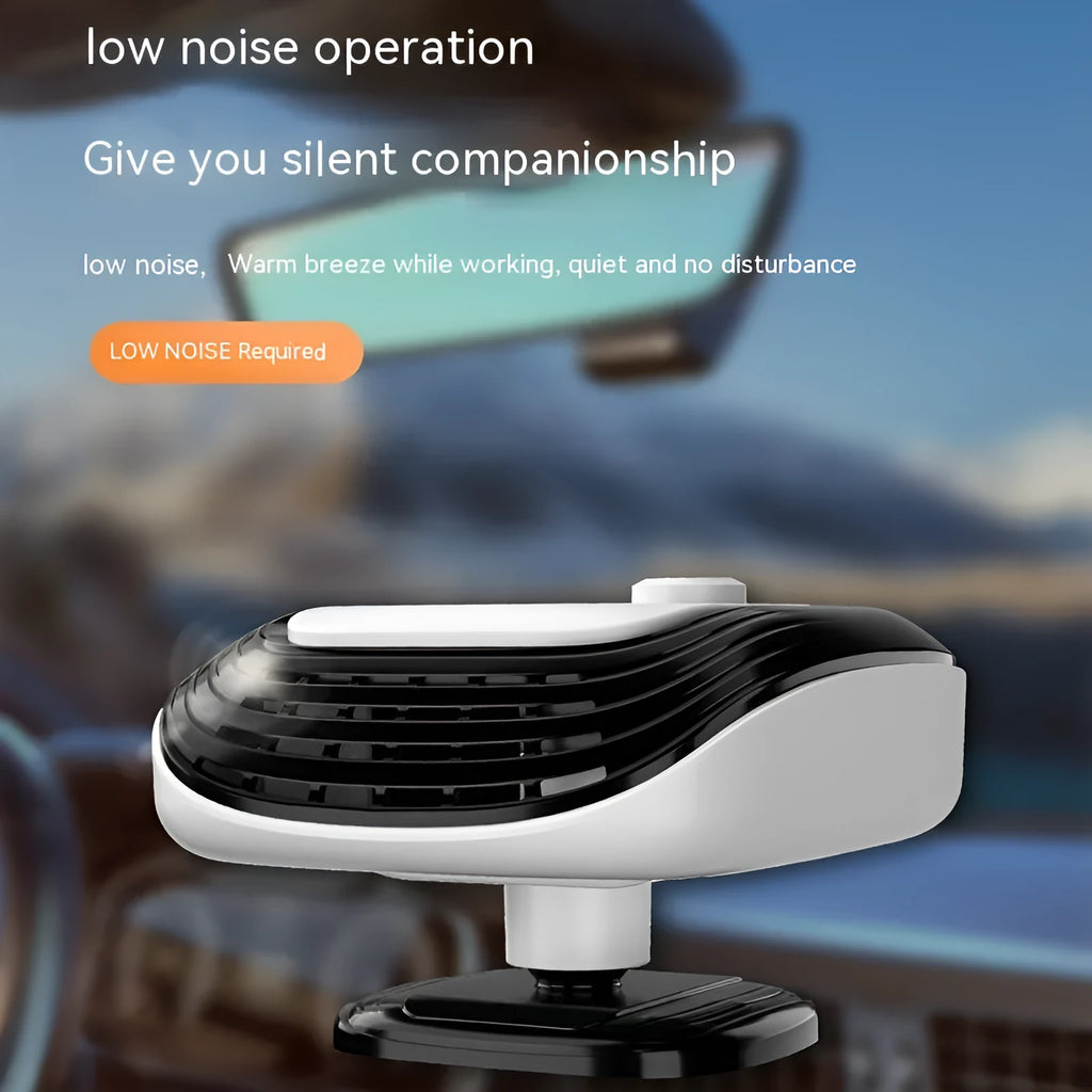 Green and white 12V 24V warm air blower heater for car and truck cabins