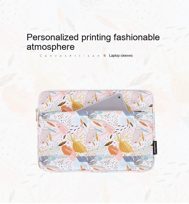 White 14 inch waterproof laptop inner sleeve made from PU leather
