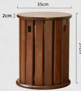 Stackable round iron dining stool in a modern style, shown in one of four available colours.