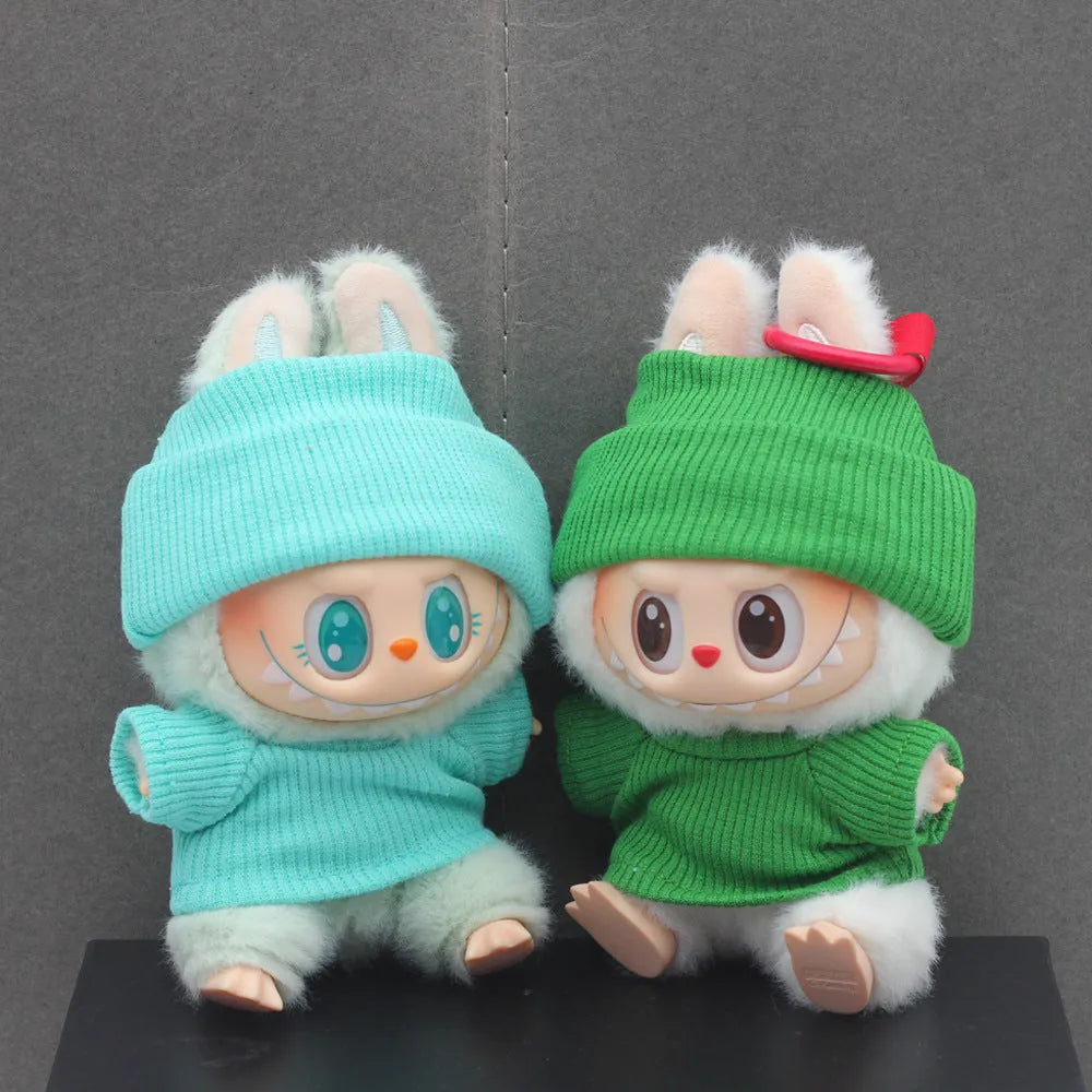 Flanging hat and T-shirt doll clothes set for 18-inch fashion dolls in multiple colours