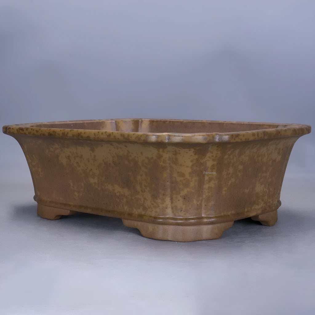 Large rectangular purple sand floor flowerpot in modern simple style.