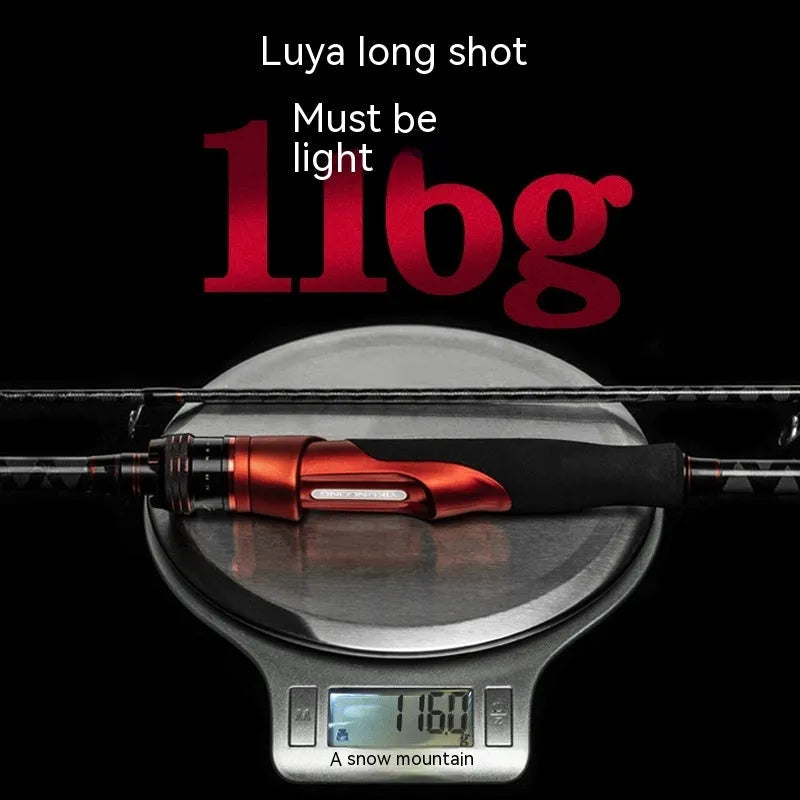 Carbon ultralight fishing rod with straight and pikestaff handle options in 2.1m and 2.4m lengths