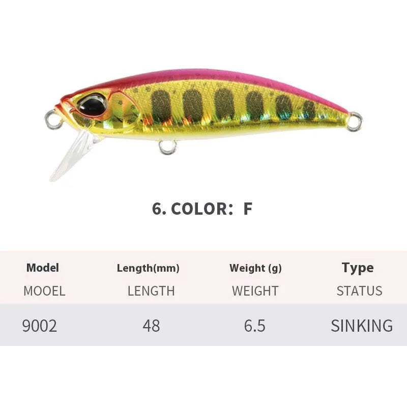 Japanese submerged mino fishing lure 48mm length soft plastic bait for mandarin fish snakehead