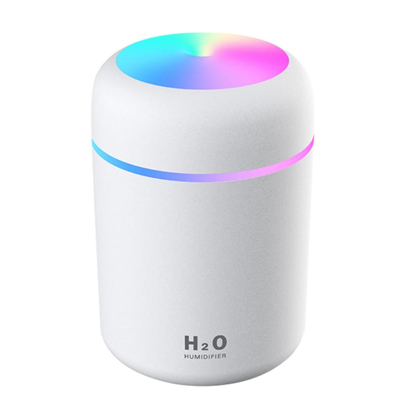 Portable Cup-Shaped Mini USB Humidifier - Cool Mist Air Purifier with Colourful LED Lights for Car, Home & Bedroom