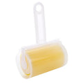 Washable lint roller with protective cover for pet hair removal from fabrics