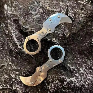 Compact 12mm folding knife with stainless steel 420J2 blade and folding mechanism