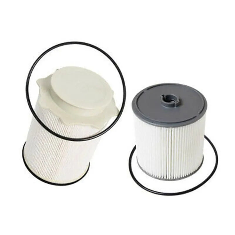 White fuel filter kit for RAM diesel trucks with nitrile rubber seal.