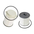 White fuel filter kit for RAM diesel trucks with nitrile rubber seal.