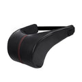 Solid-colour leather memory foam car cushion for head or lumbar support in beige, black, brown or coffee.