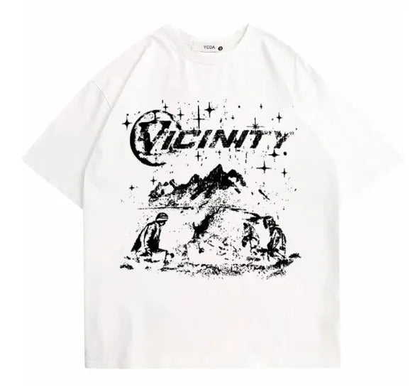 Men's retro hip hop print t-shirt in polyester available in multiple sizes and colours.