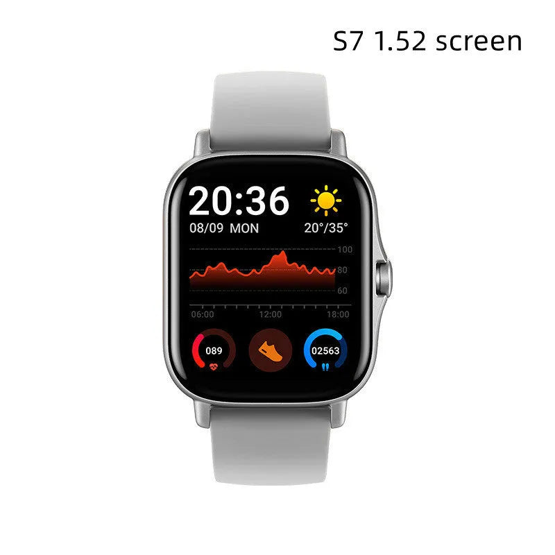 GT20 smartwatch with alloy case and silicone band showing health metrics on its 1.75-inch screen.