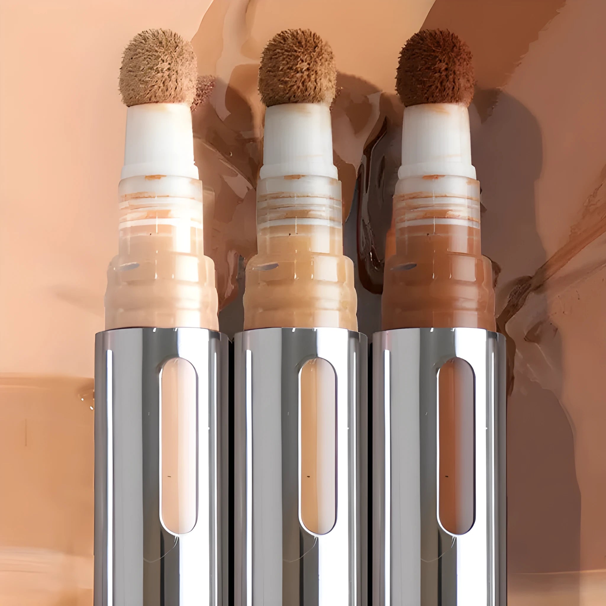 24 shade waterproof concealer contour stick in pen format for full coverage and nose shadow definition.