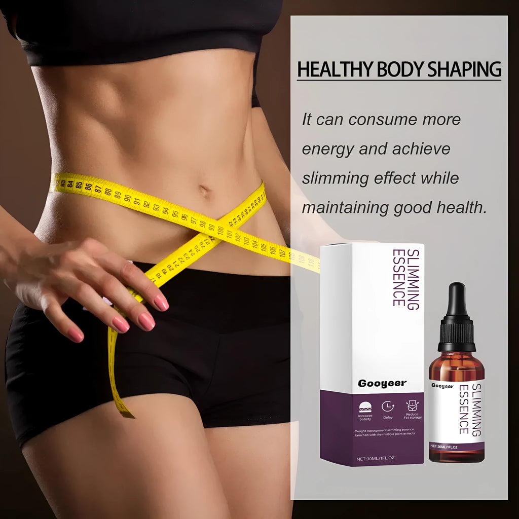 30ml bottle of body shaping tightening drops for thighs, arms, and belly