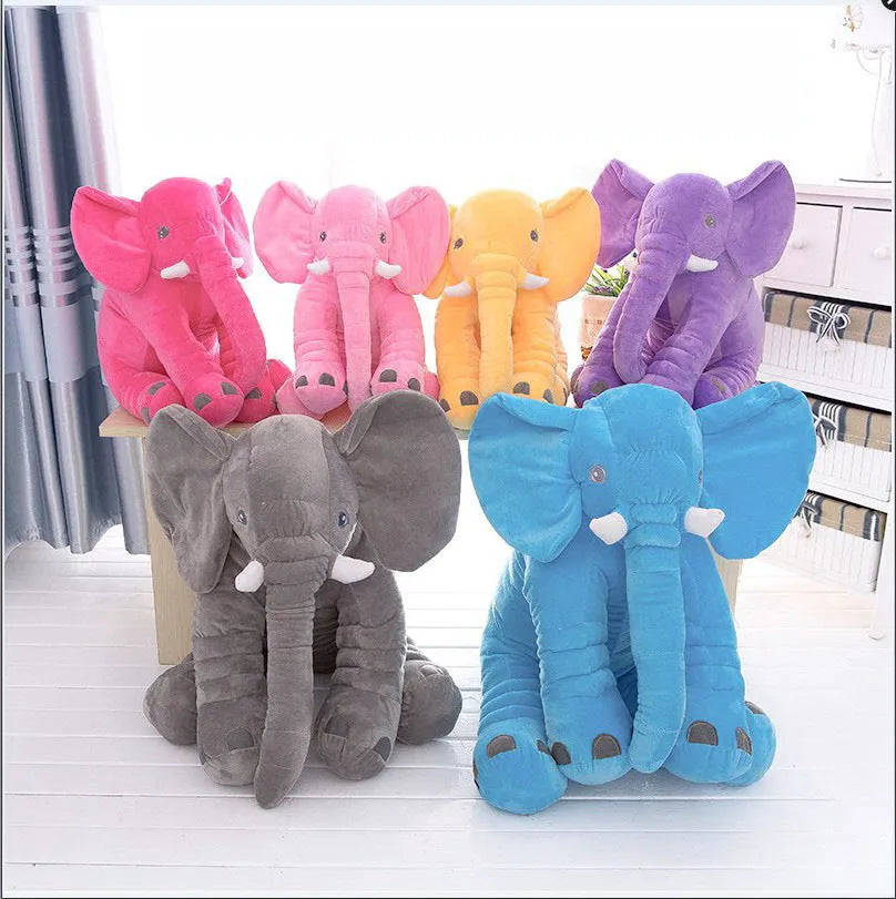 Elephant plush toy pillow shell in short plush material for child sleep comfort