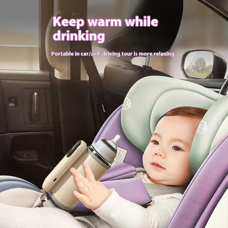 Fast-charging 8000mAh baby bottle insulation warmer with universal fit
