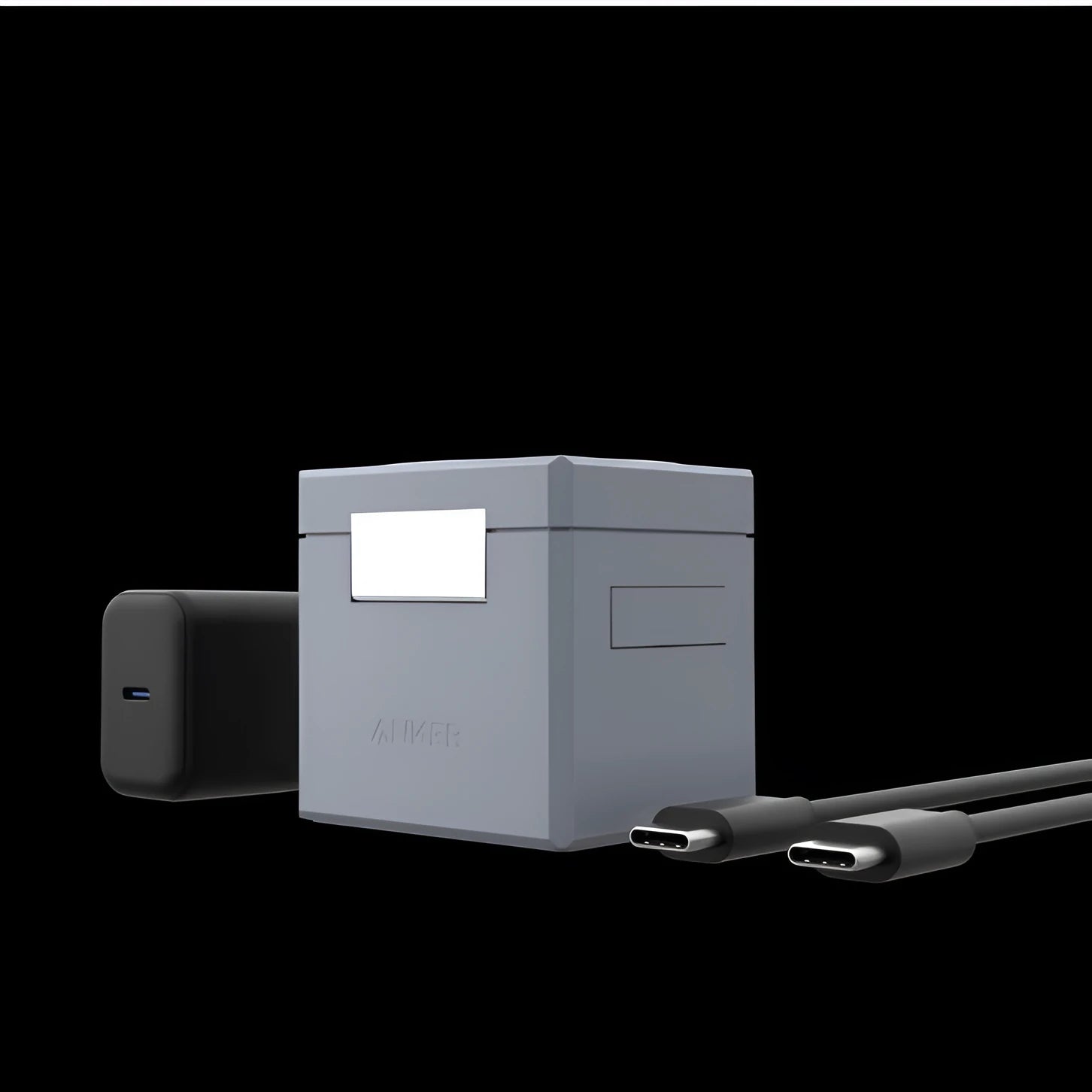 Foldable magnetic wireless charger showing compact size and Type-C port, suitable for iPhone, Apple Watch and AirPods.