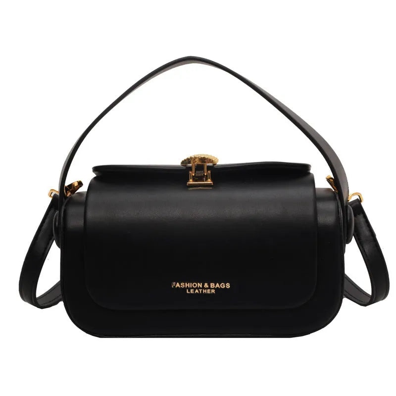 Women's personalised shoulder messenger bag in casual style with letter detailing and decorative stitching