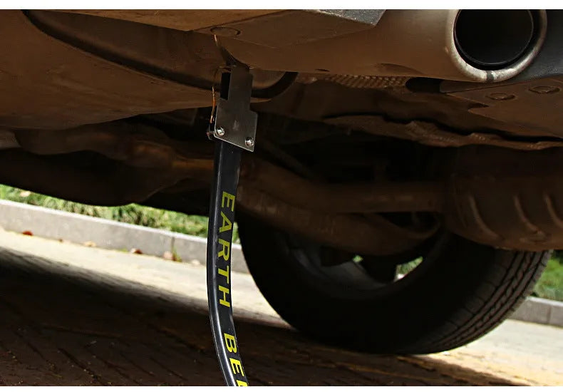 Black car electrostatic grounding chain measuring 370mm in length.