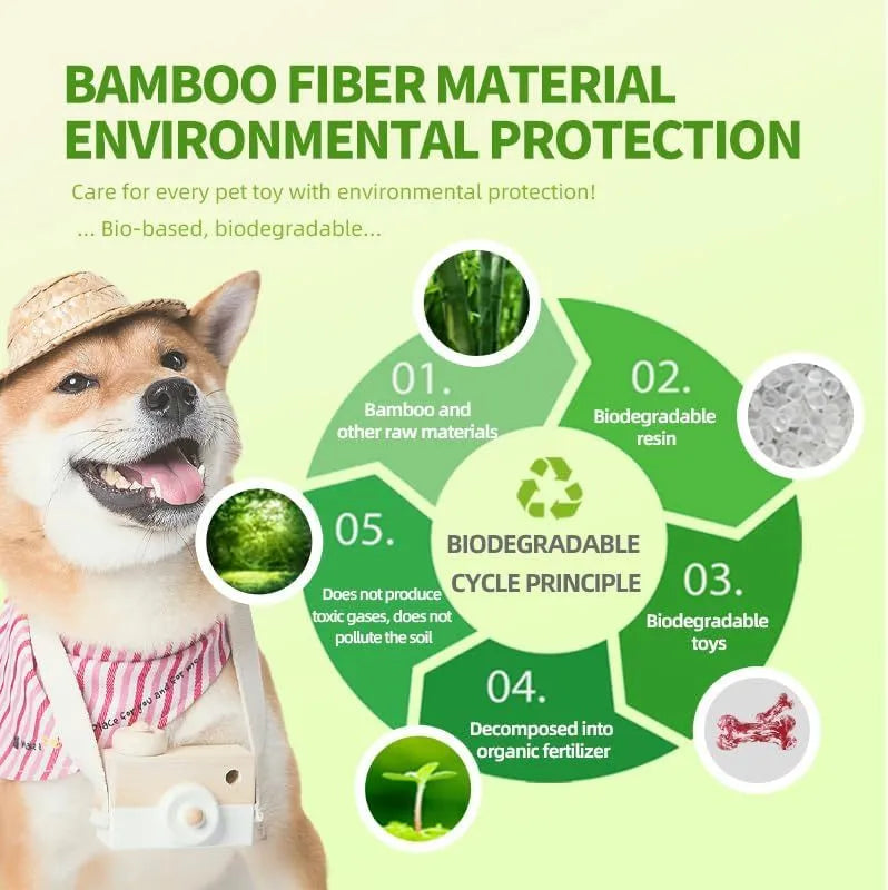 Green, white, and yellow camouflaged natural rubber bone-shaped chew toy for large dogs.