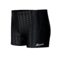 Men's solid colour waterproof polyester swimming trunks for beach and surf, shown in larger sizes.