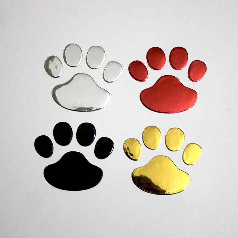 PVC car bumper sticker with footprints pattern and hand-shaped brush design measuring 7cm length