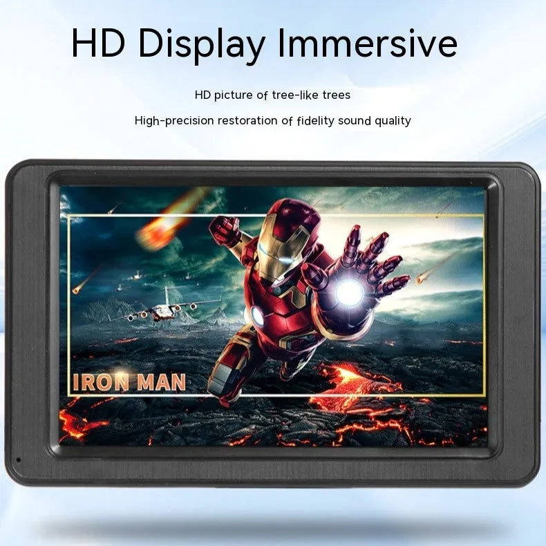 7-inch vehicle MP5 player with LCD screen and mounting bracket for car installation