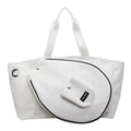 Black one-shoulder yoga storage bag with large capacity for mats and gear