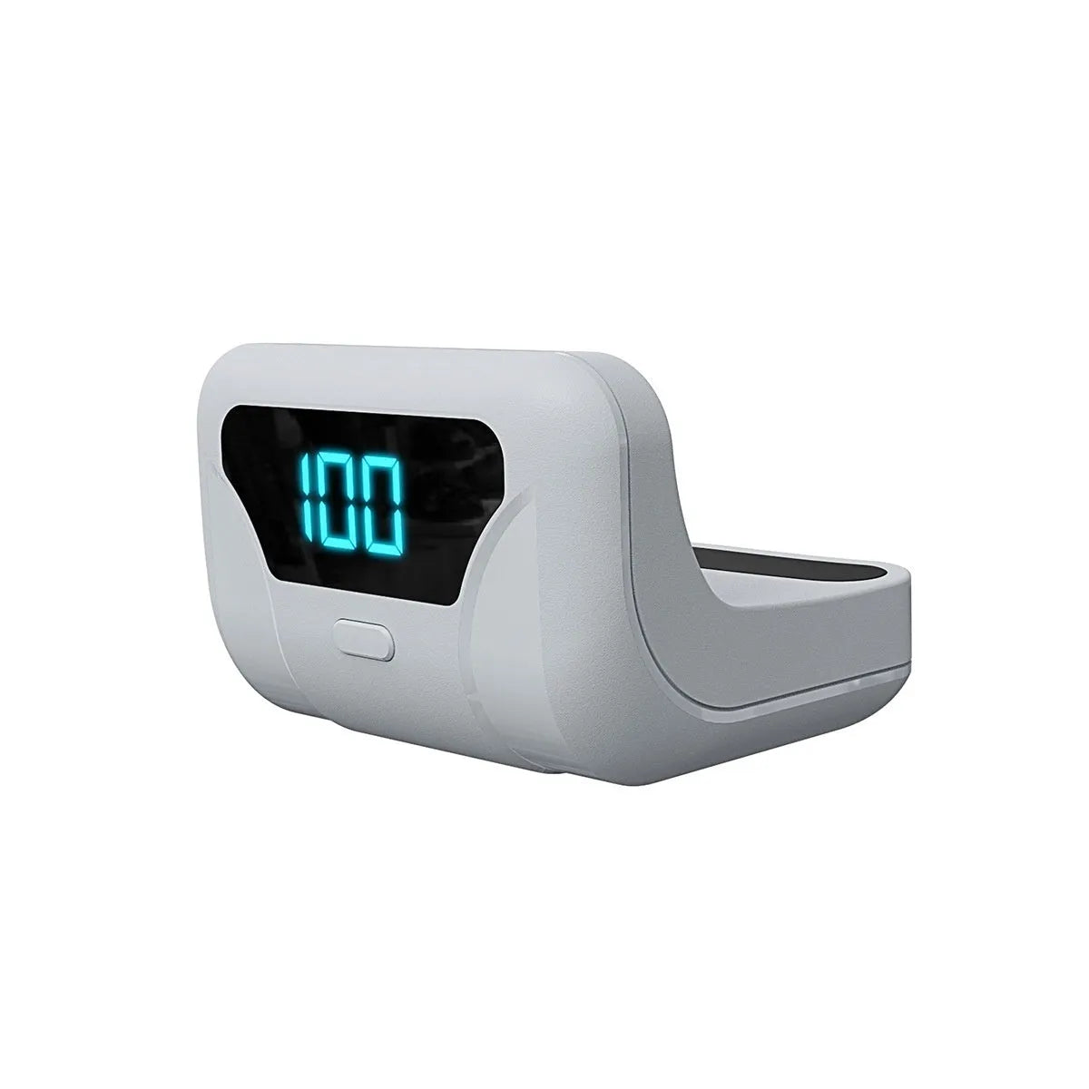 White PS5 controller battery pack 1500mAh with LED display and outer hanging bag