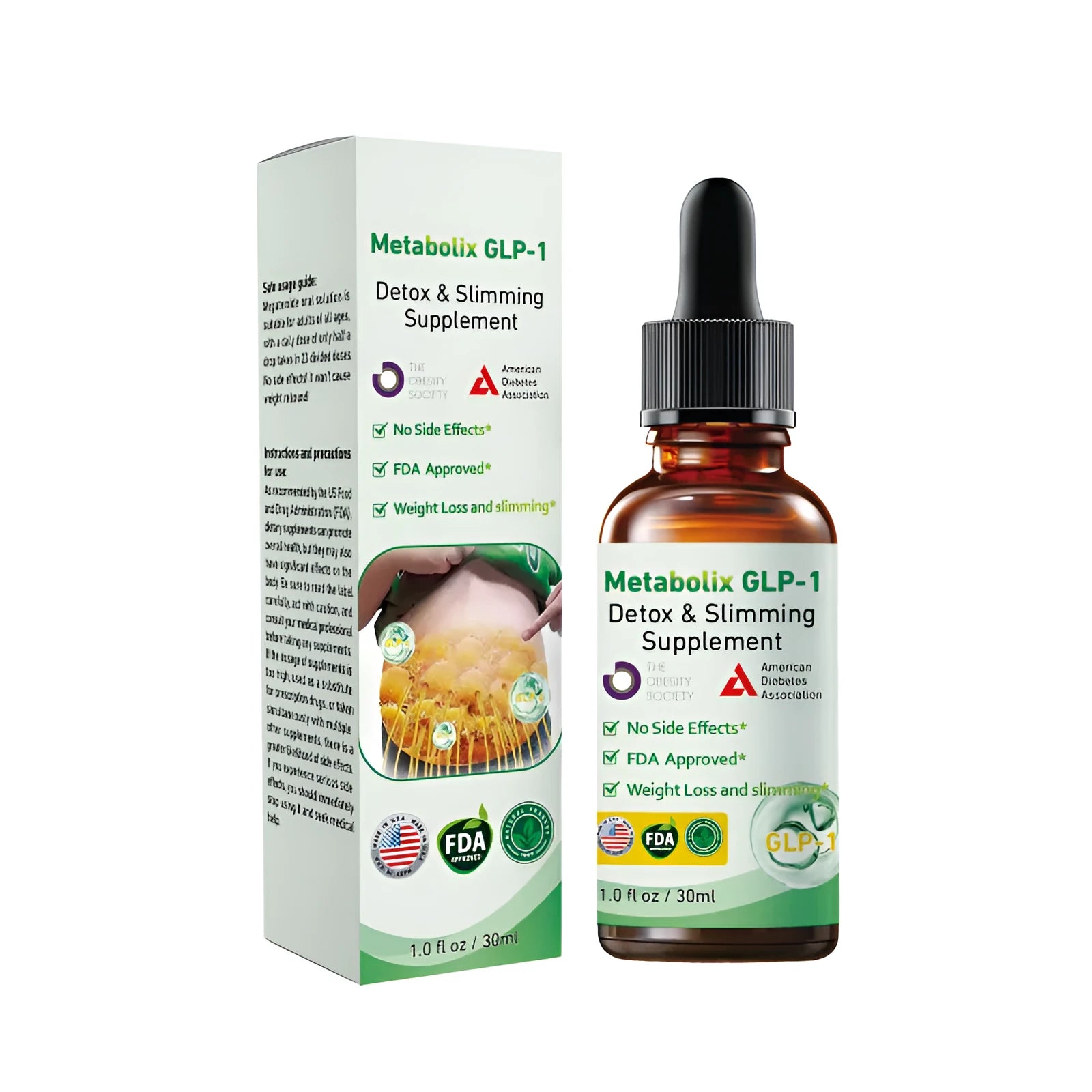 30ml bottle of nursing drops with mild ingredients for body care application