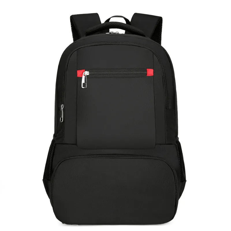 Light grey Oxford cloth insulated backpack with curved shoulder straps and top handle